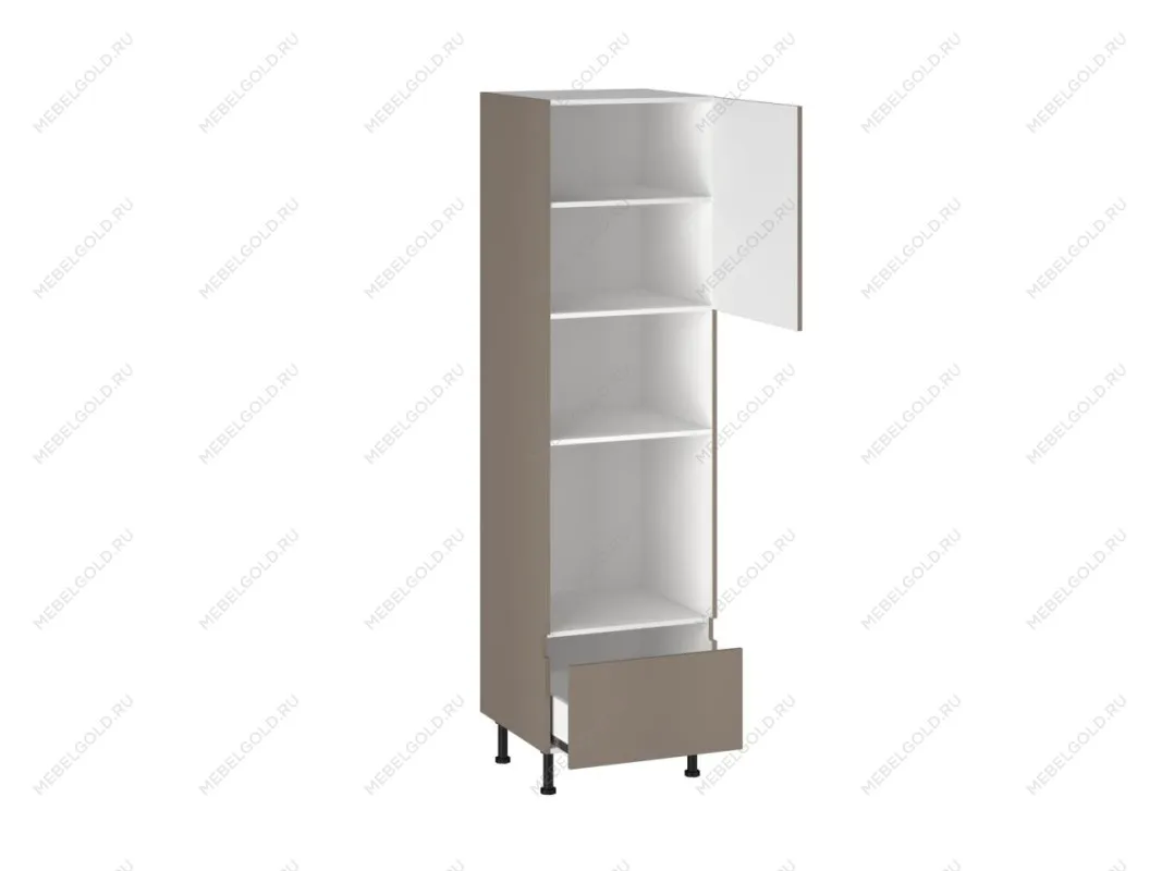 Шкаф-пенал П-1 бока МДФ, Виста (600*586*2216) Мокко, 25465 | изображение 1