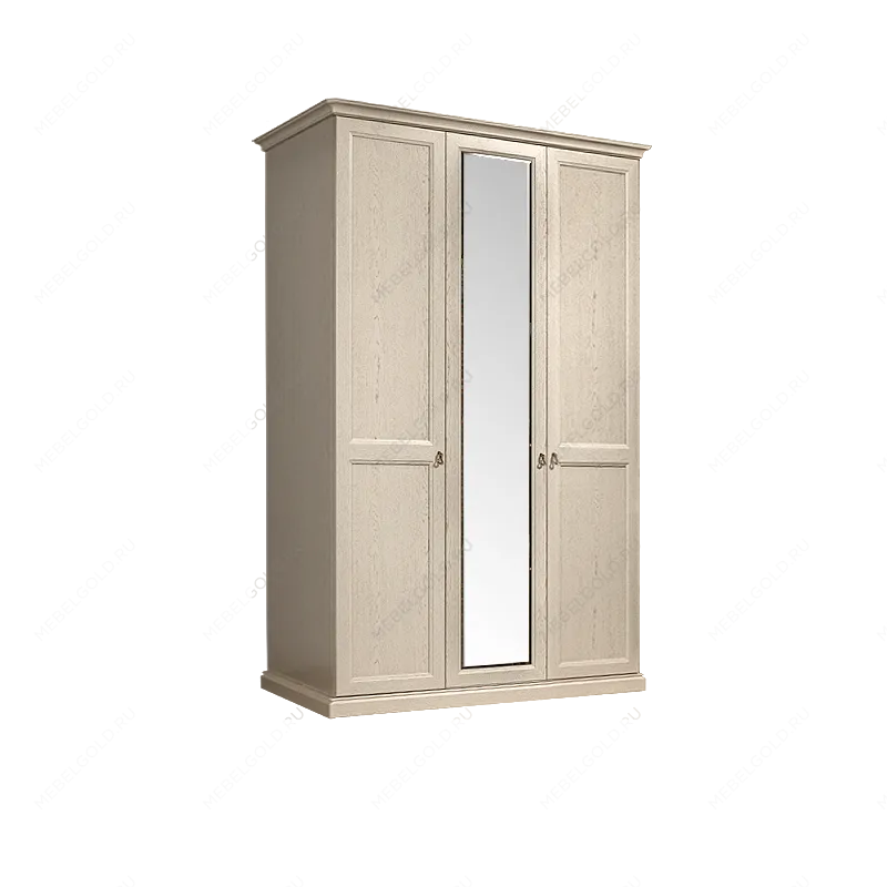 Шкаф 3-х дв. (с зеркалом) для платья и белья Венеция дуб седан ВНШ1/3