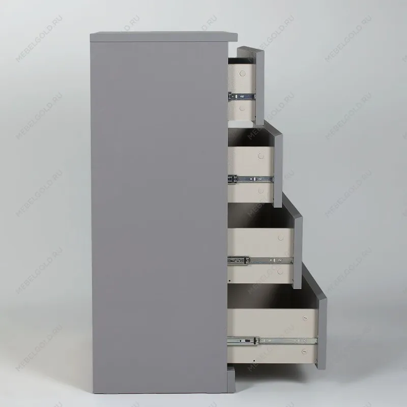 Комод Варма, 4 ящика, 80х100х40 см, эмаль серая | изображение 14