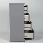 Комод Варма, 4 ящика, 80х100х40 см, эмаль серая | изображение 14