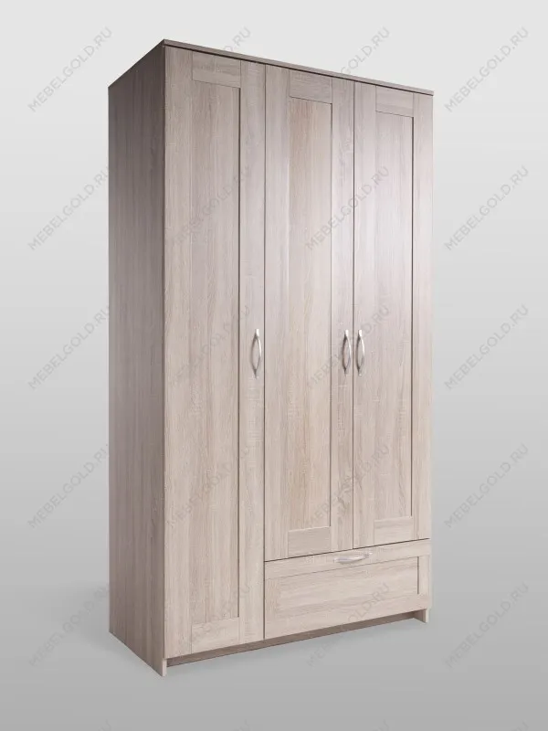 Шкаф Сириус, 3 двери и 1 ящик, 117х59х220 см, дуб сонома | изображение 9