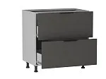Стол с ящиками СЯ-2-80, Ватель (800*523*820) Экокожа Серый, 23323 | изображение 1