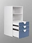 Стеллаж Пикси, с тремя выдвижными ящиками 60x57x120, озорной василек | изображение 12