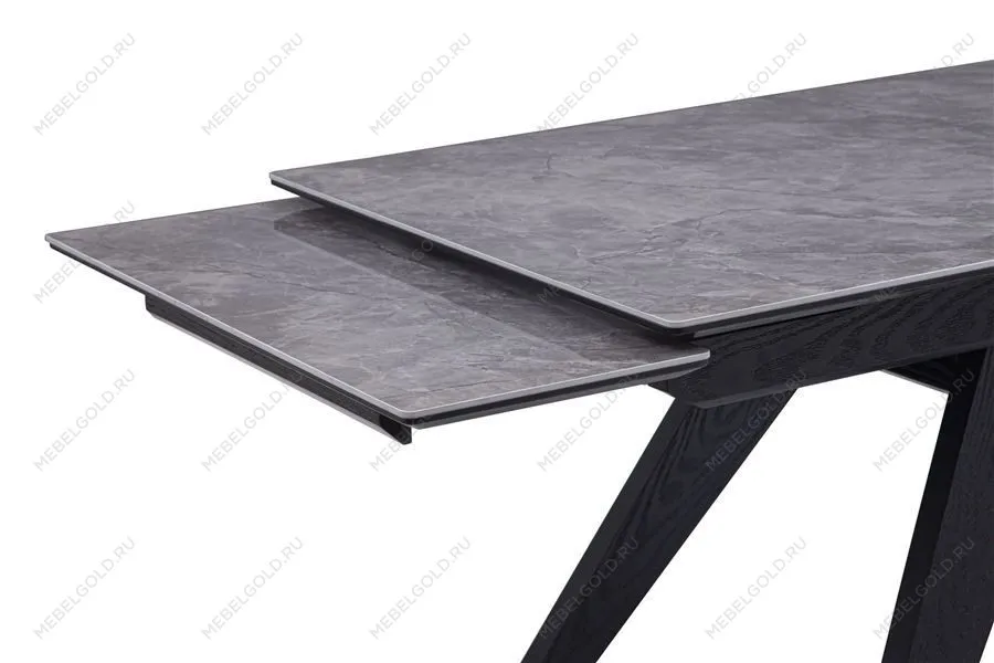 Стол Невада керамика (1400*800+300+300/керамика Baolai/цвет ножек и подстолья Черный) | изображение 3