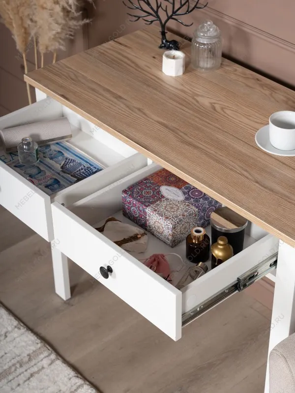 Стол туалетный Сага, 92х45, белый/ясень | изображение 3