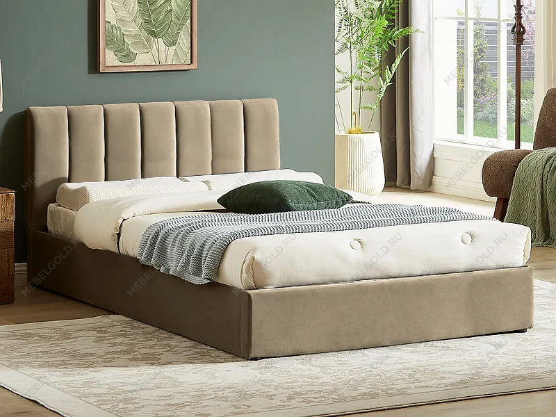 Кровать Signal MONTREAL Velvet Bluvel 28 (бежевый) 120/200