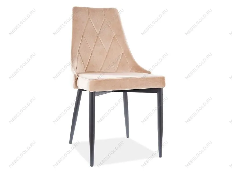 Стул кухонный Signal TRIX B VELVET (бежевый/черный)