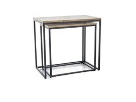 Комплект Signal DOBLO, 2 стола журнальных (дуб артизан/черный)