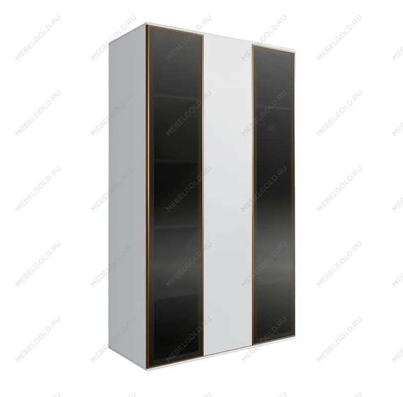 Шкаф 3-х дверный Bogemia Air (Белый/Золото) БМШ2/3(2)