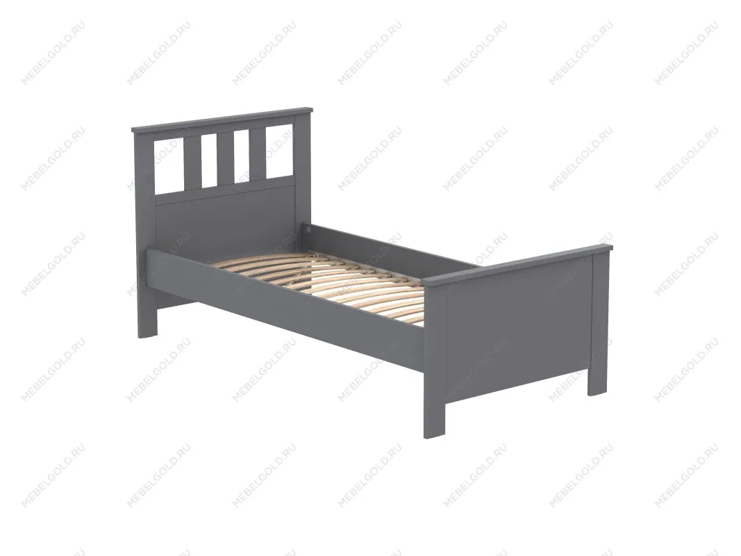 Кровать односпальная Сага, 90х200 см, серая | изображение 11