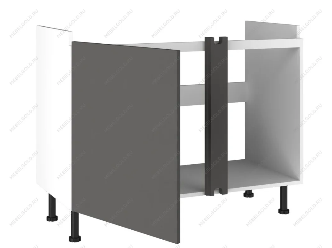 Стол под мойку угловой СМУ-120, Виста (1100*534*870) Экокожа Серый, 26705 | изображение 1