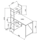 Стол компьютерный Halmar NARVIK B-1 (дуб сонома/белый) | изображение 1