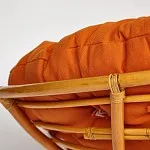Кресло-качалка Papasan с подушкой Светлый мед, ткань, оранжевый | изображение 7