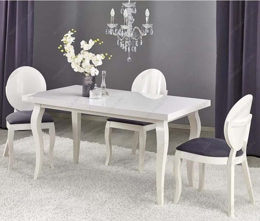 Стол обеденный Halmar MOZART, раскладной (белый) | изображение 9