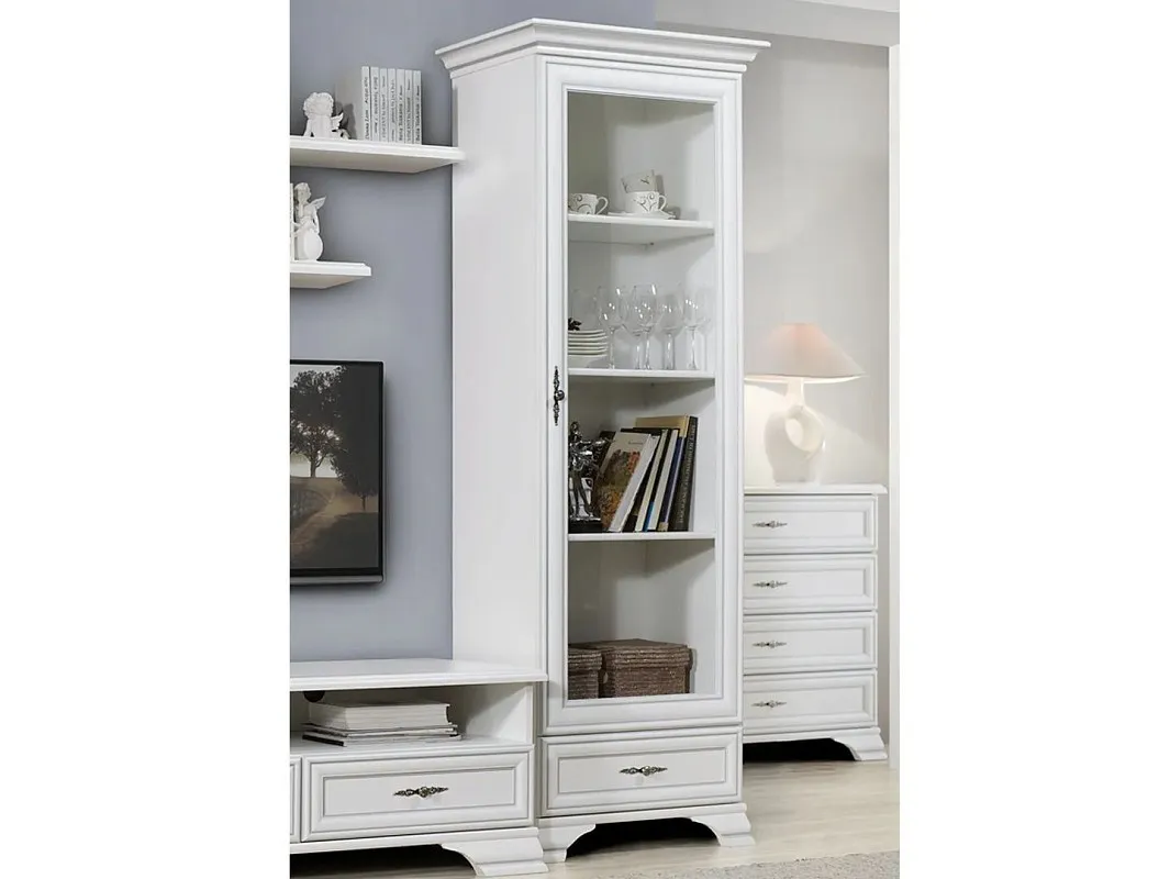 Шкаф-витрина Кентаки REG1W1S белый | изображение 3