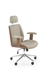 Кресло компьютерное Halmar TIMBER (бежевый/орех)