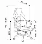 Кресло компьютерное Halmar JENSEN (черный/серый/красный) | изображение 1