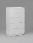 Комод Кастор, 5 ящиков, 65х40х112 см, белый | изображение 9