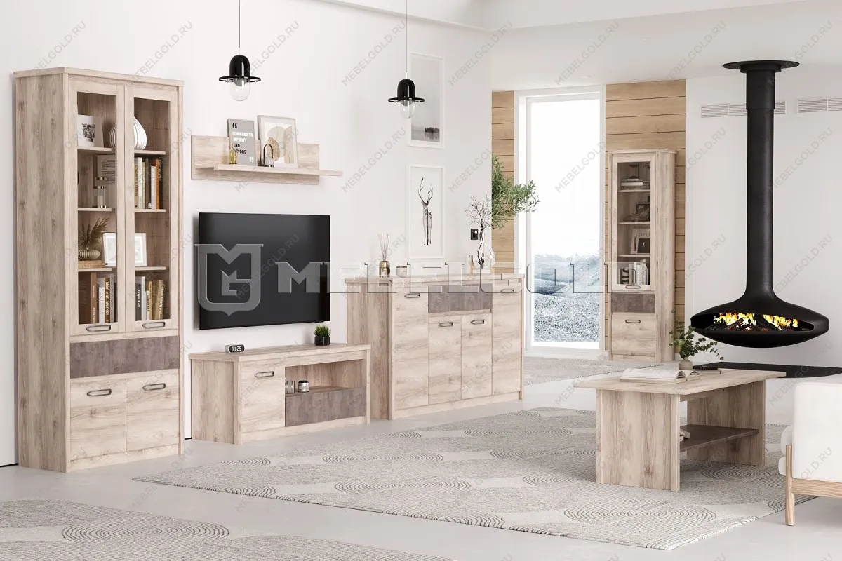 Шкаф с витриной Джаз 2V2D1S | изображение 3