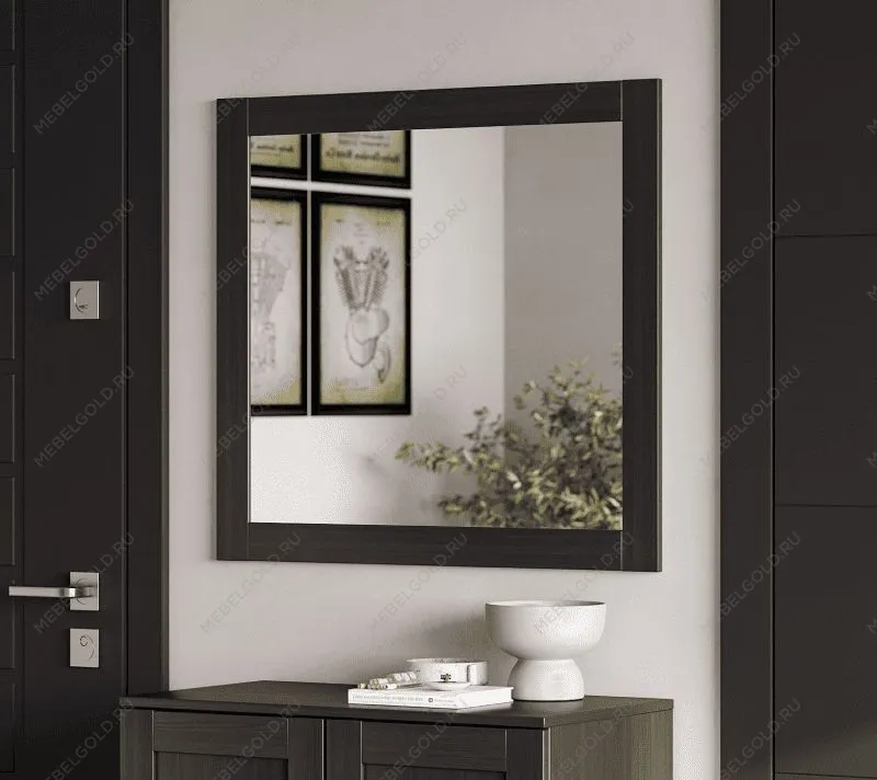 БРИМНЭС / СИРИУС зеркало ИКЕА / IKEA навесное 78х78 Дуб Венге | изображение 3