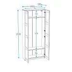 МАКС шкаф 2 двери 100х38х233 серый | изображение 2