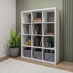 Стеллаж Фора, 12 полок, 112х147х38 см, белый | изображение 3