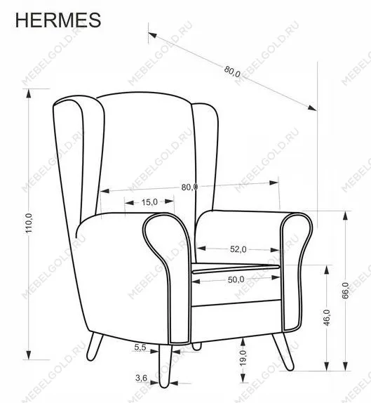 Кресло Halmar HERMES (оливковый) | изображение 9