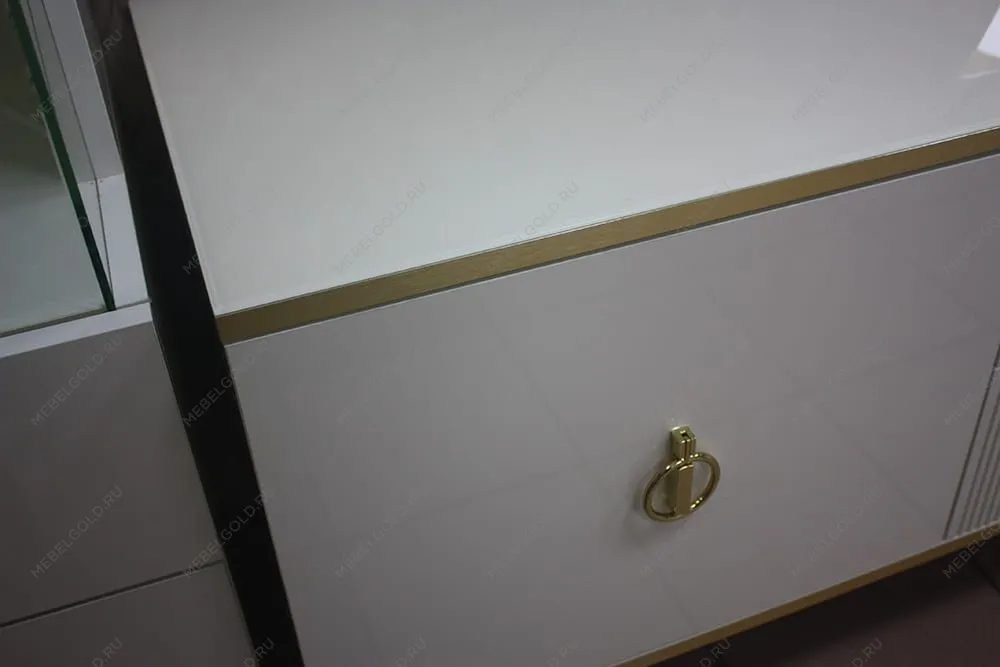 Витрина 1-ств. (левая) Римини СОЛО (белый золото) РМВ1-1С (s) - Выставка Балашиха | изображение 1