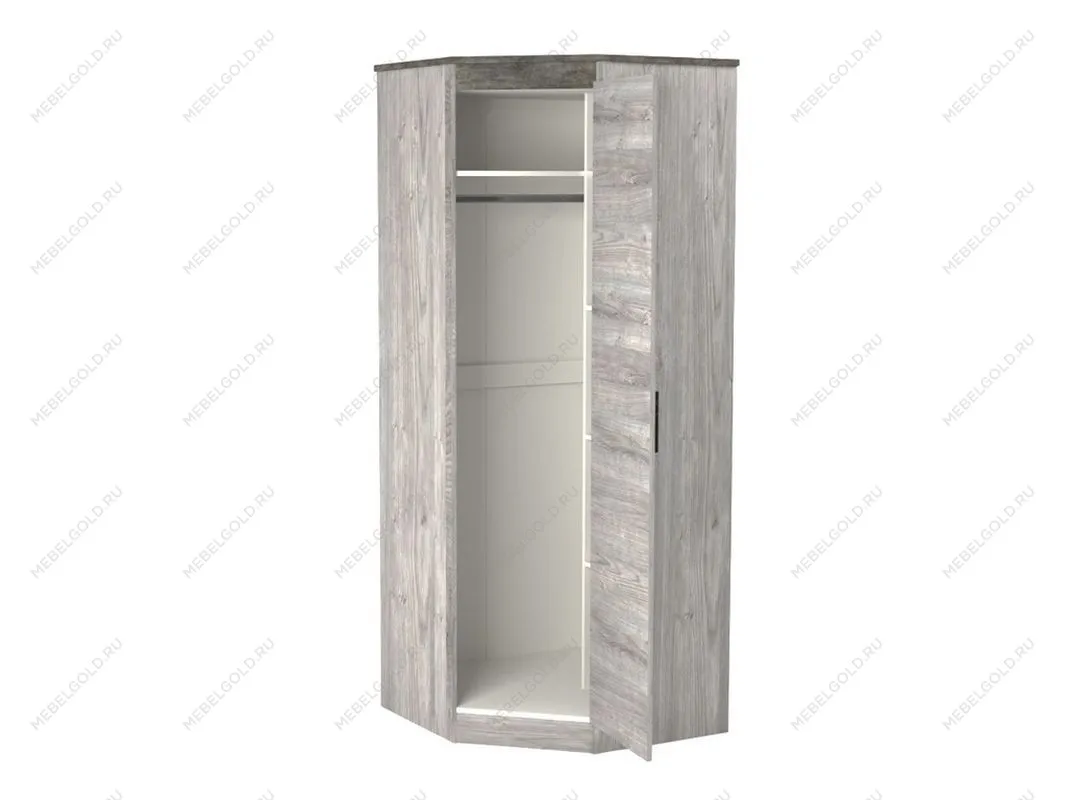 Шкаф угловой 2300, Денвер (879*879*2300) Риббек серый, 11731 | изображение 1