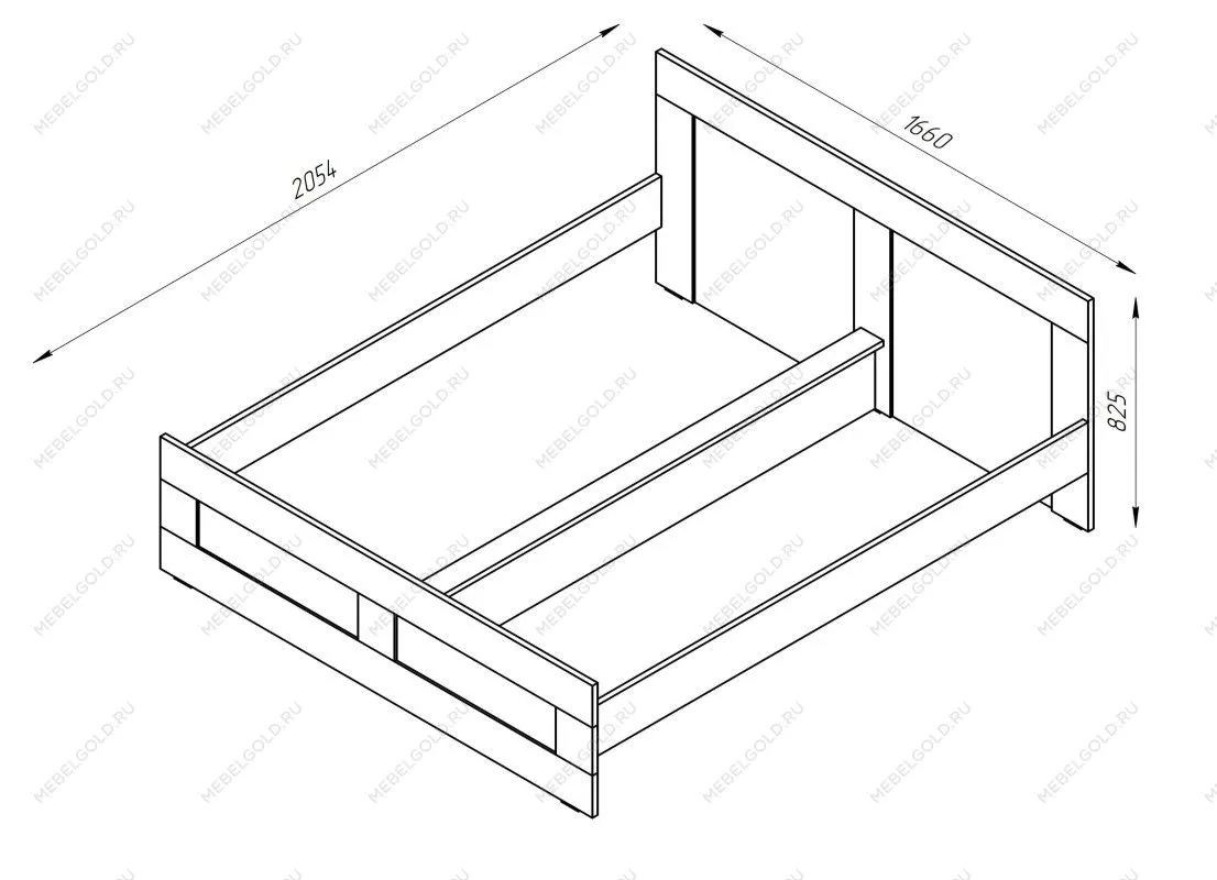 Кровать двуспальная Сириус, 160х200 см, дуб сонома | изображение 5