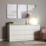 МАЛЬМ / VARMA Комод ИКЕА / IKEA 6D, 160x78x40, пигмент, белый | изображение 5