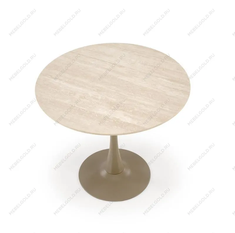 Стол обеденный Halmar TOLIO 90 (травертин/кашемир) | изображение 3