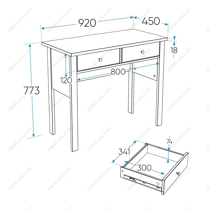 САГА стол туалетный 92х45 темно-бирюзовый | изображение 2