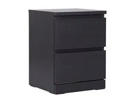 МАЛЬМ / VARMA Тумба прикроватная ИКЕА / IKEA 2, 40x54.8x40, шпон, черный