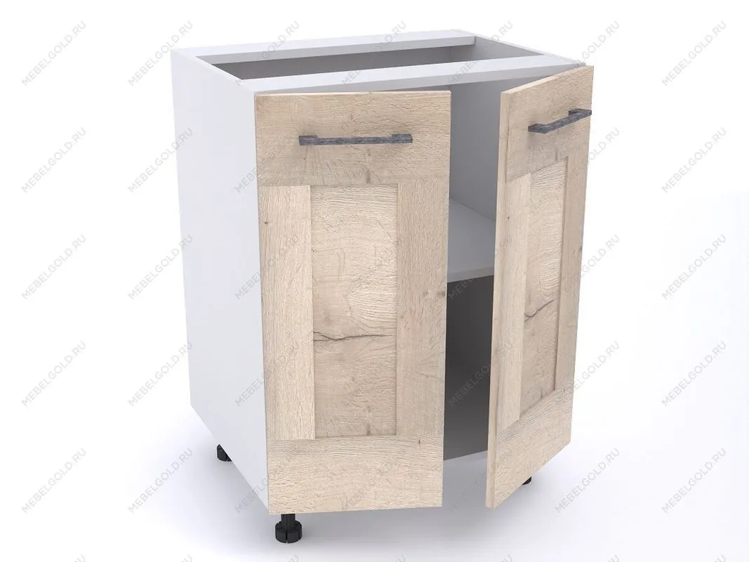 Стол С-60 2-х дверный, Дублин (600*470*820) Дуб галифакс белый, 21606 | изображение 1