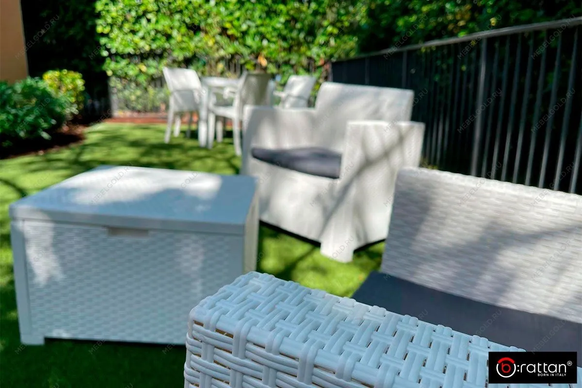 Комплект мебели NEBRASKA TERRACE Set (стол, 2 кресла), белый | изображение 2