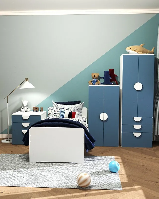 Комод Пикси, 3 ящика 60x57x60, озорной василек | изображение 9