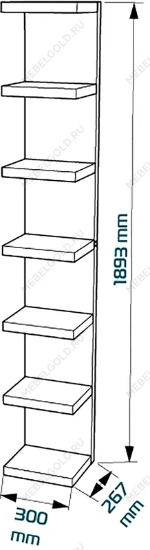 КАЛЛАКС / ФОРА Полка настенная ИКЕА / IKEA 190Е, дуб беленый | изображение 3