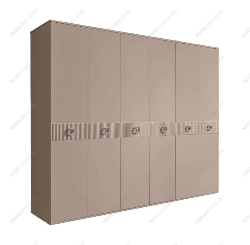 Шкаф 6-ти дв. Bogemia Fillini (Мокка/Хром) БМШ2/6(Fi)