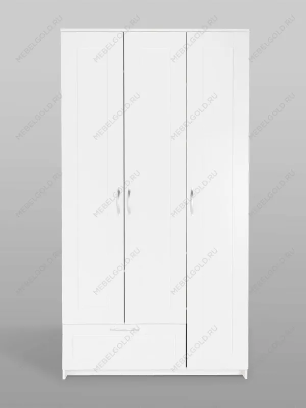 Шкаф Сириус, 3 двери и 1 ящик, 117х59х220 см, белый | изображение 10