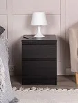 Тумба прикроватная Кастор, 2 ящика, 40х37х49 см, черно-коричневая, дуб венге | изображение 13