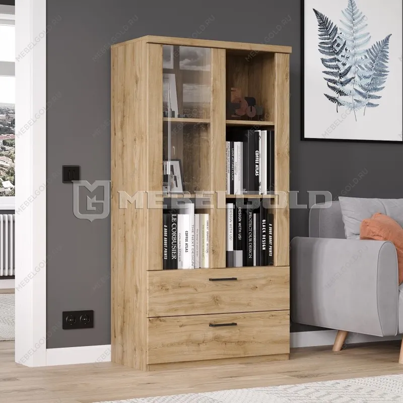 Шкаф с витриной Дорсет 1V2S3N | изображение 2