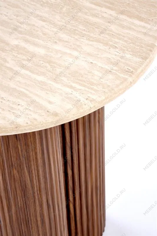 Стол журнальный Halmar DOROTEA S (травертин/орех) | изображение 7