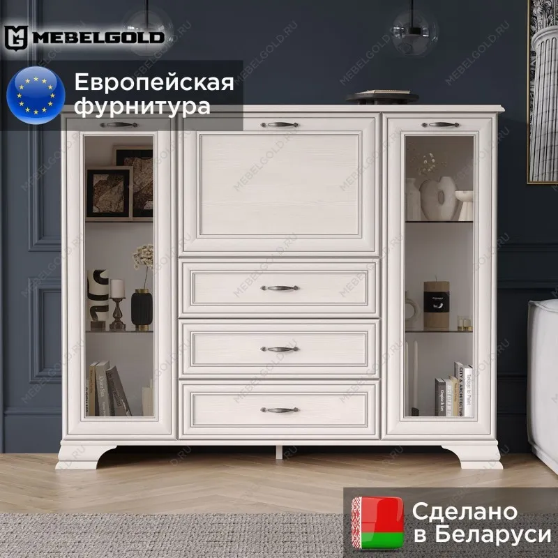 Тумба Тиффани 2V1D3S вудлайн кремовый | изображение 1