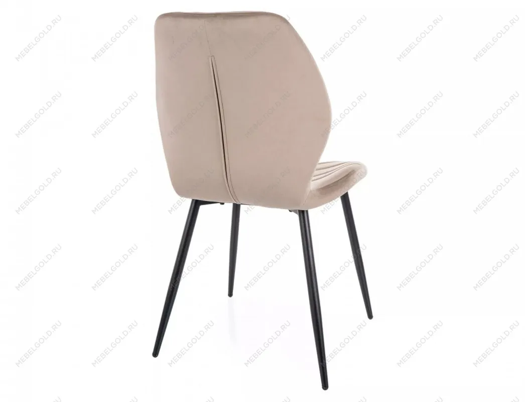 Стул кухонный Signal MIKE Velvet Bluvel 40 (темно-бежевый/черный) | изображение 2