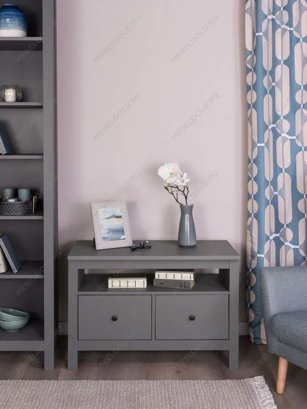 Тумба Сага, 2 ящика, 91х42х63 см, серая | изображение 5