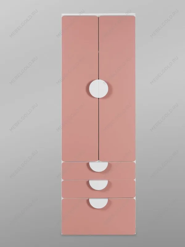 Шкаф распашной Пикси, с двумя дверьми, тремя выдвижными ящиками и полкой 60x57x180, мечтательный пион | изображение 11