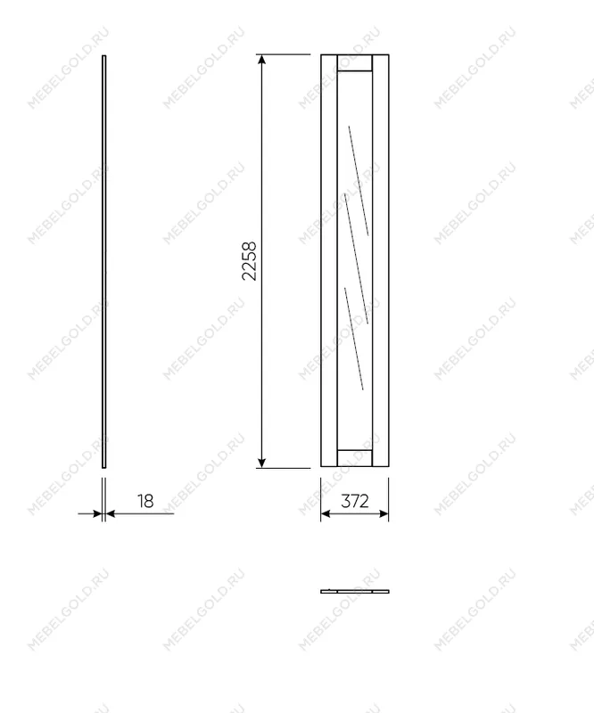 МАКС комплект дверей 75 (с зеркалом) белый | изображение 1