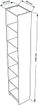 Стеллаж Варма, 6 полок, 38х198х28 см, белый | изображение 10