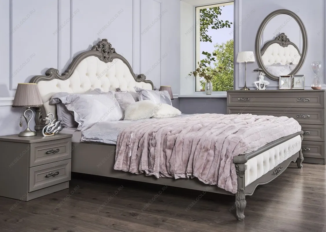 Кровать Мишель Лайт 180х200 см серый камень | изображение 2